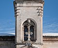 * Nomination Detail of the belfry of Dormition of the Theotokos Church in Targovishte. --MrPanyGoff 17:47, 3 March 2013 (UTC) * Promotion  Comment May I suggest to crop off the octagonal topping. It sort of disturbs my sense of balance ;-) --Moroder 18:06, 6 March 2013 (UTC)  Done upper crop. --MrPanyGoff 11:50, 10 March 2013 (UTC)Good quality. --Moroder 18:15, 10 March 2013 (UTC)