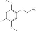 Chemical structure of 2C-F.