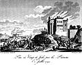 Destruction du Château le douze Juillet 1792.