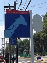 Centennial District signage