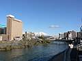 北上川と岩手山 Kitakami river in Morioka City.