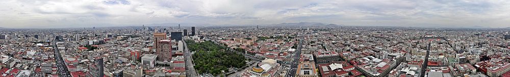 Panoramo pri México.