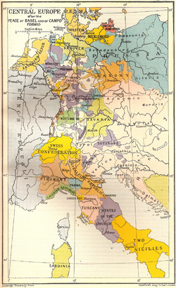 Mitteleuropa no dr Fridesschliss vu Basel un Campo Formio