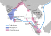 Chola's empire and influence at the height of its power (c. 1050)