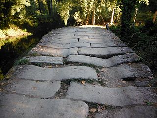 Ancient Roman bridge on the Camino