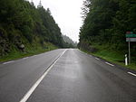 Vue de la route franchissant le col.