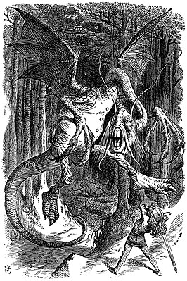 De illustratie bij Jabberwocky door John Tenniel