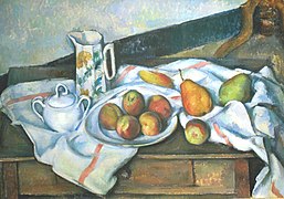 Paul Cézanne : Nature morte aux pêches et aux poires (1888-1890)