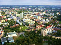 Vy över stadens centrum i augusti 2007.