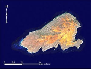 Vista desde satelite de Kahoolawe