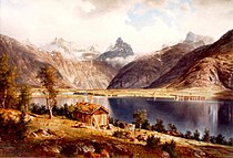 Grytten kirke er synlig i det fjerne på Johan Fredrik Eckersbergs maleri fra 1865