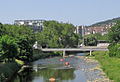 Die Sihl in Zürich kurz vor ihrem Zusammenfluss mit der Limmat