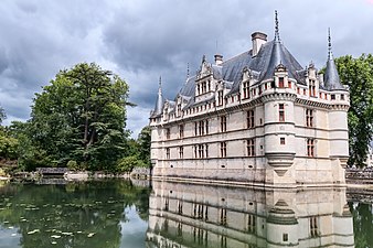 Northern Renaissance - Château d'Azay-le-Rideau, Loire, France, unknown architect, 1518-1527[151]