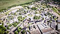 Aerial view of the town