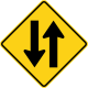 U.S. two-way traffic sign.