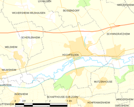 Mapa obce Hochfelden