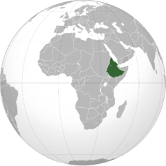 Etiopiens läge i Afrika till den 24 maj 1993.