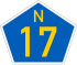 National route N17 shield