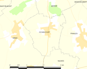 Poziția localității Ochancourt