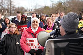 Worker during the 2019 Stop & Shop strike