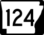 Highway 124 marker