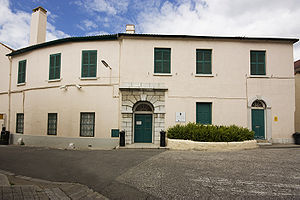 Bomb House, Bomb House Lane, Gibraltar - Home to the Gibraltar Museum.