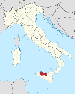 Palermo provinces atrašanās vieta Itālijā