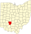 State map highlighting Fayette County