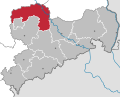 Lage des Landkreises Nordsachsen in Sachsen