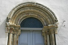 Glandage (Drôme), porche de l'église