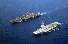 Nuclear aircraft carriers USS Enterprise and Charles De Gaulle