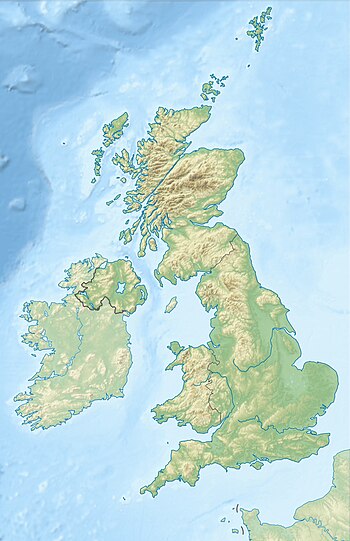 Map of the UK with location of Mary's places of imprisonment