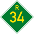 Provinsiale roete R34 shield