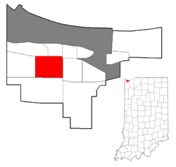 Location within the city of Gary