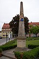 Distanzsäule auf dem Markt in Dohna