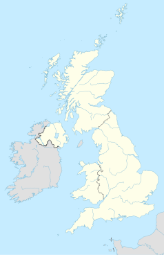 Mapa konturowa Wielkiej Brytanii, na dole po prawej znajduje się punkt z opisem „30 St Mary Axe”