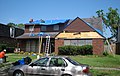 Tarping damaged roof, Terrytown