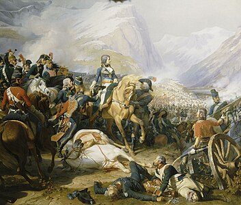 «Bonaparte ĉe la batalo de Rivoli» de Henri Félix Emmanuel Philippoteaux