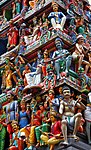 Detailed view of the gopuram (tower) at the entrance of the Sri Mariamman Temple, Singapore. AngMoKio, CC-BY-SA 3.0 unported