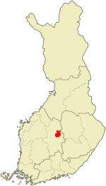 Location of Äänekoski in فن لینڈ