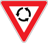 Give way (at roundabout)