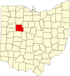 State map highlighting Hardin County