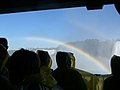 Crowd enjoying the sight of rainbows