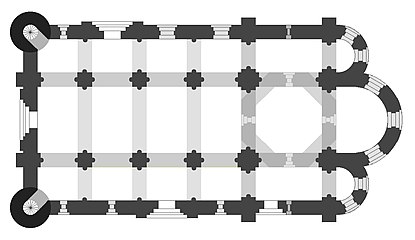 plan of romanic church s. martin, fromista