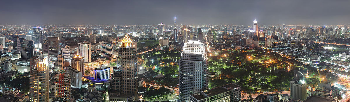 Panoramatická fotografia mesta Bangkok