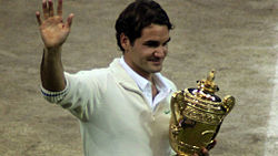 V roce 2012 získal Roger Federer sedmý z osmi wimbledonských titulů