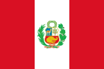 The state flag and ensign is used by the Peruvian government on land and sea