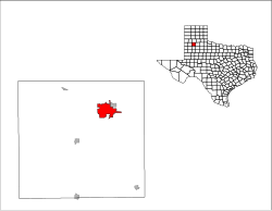 Location of Plainview, Texas