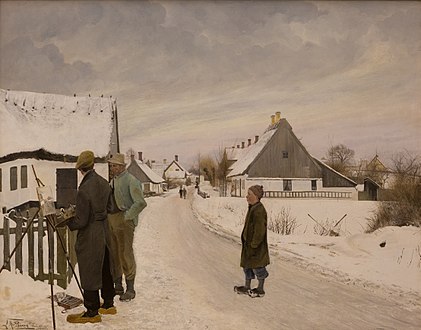 L.A. Ring, Maleren i landsbyen, 1897, Statens Museum for Kunst