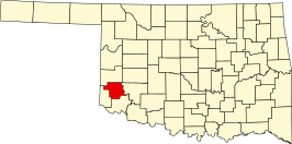 Locatie van Greer County in Oklahoma